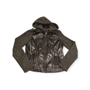 Black and Gray Hooded Jacket